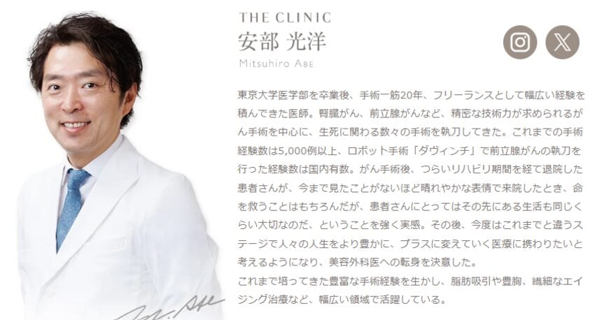 THE CLINIC大阪院の安部院長