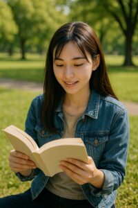 美容医療について学ぶ女性