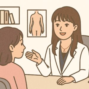 診察を行う女医