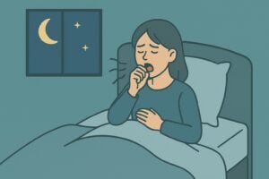 百日咳で不眠の女性
