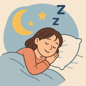 質の高い睡眠がとれている女性