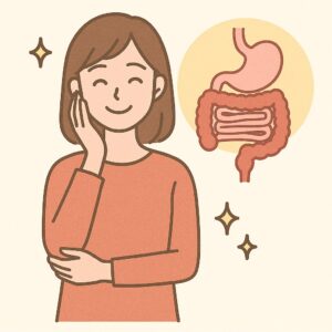 胃腸の状態が改善し肌もキレイになった女性