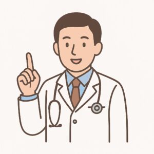 インフルエンザの質問に答える医師