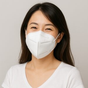 マスクが顔にフィットしている様子