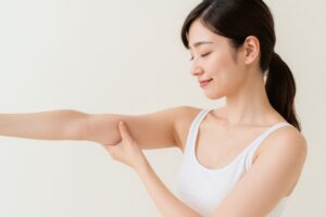 オンダリフトで二の腕が痩せた女性