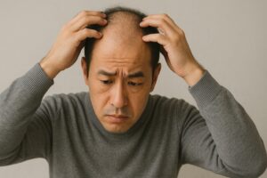 薄毛に悩む男性