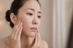ニキビ跡が気になる女性