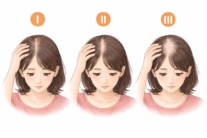 女性の薄毛の進行度