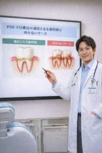 PDF-FD療法の適応となる歯周病と向かないケースを紹介する医師
