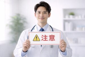 注意を喚起する美容皮膚科医