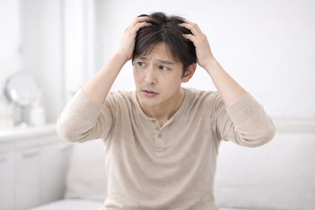 植毛の種類に悩む男性