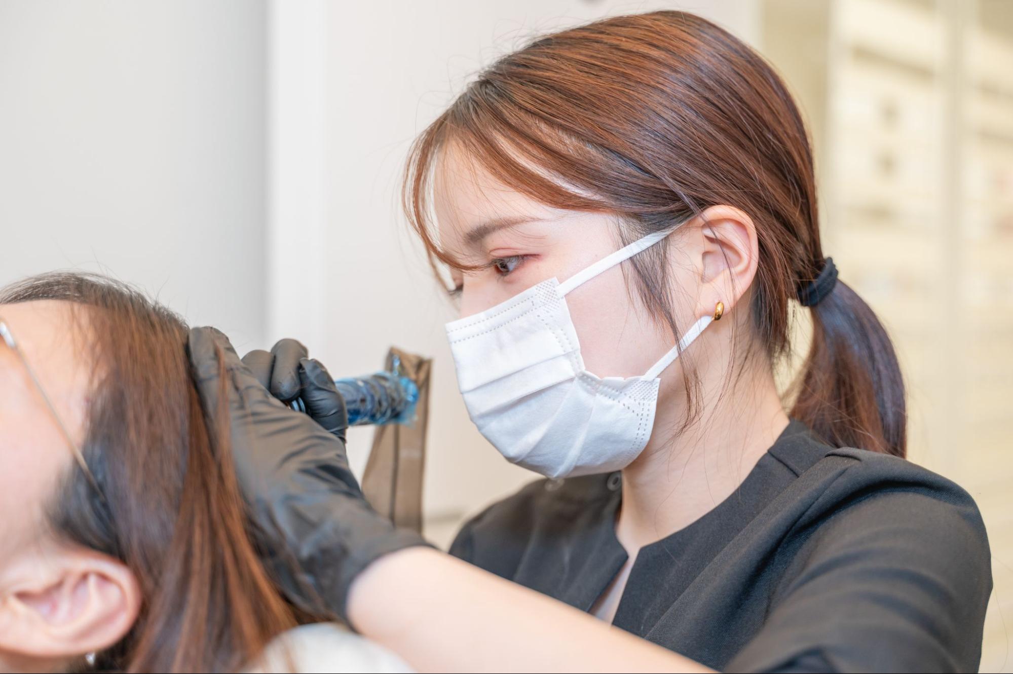 One Hair Artmakeの施術風景