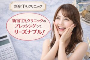 新宿TAクリニックの料金に納得する女性