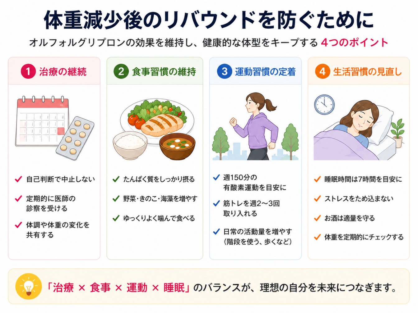 体重減少後のリバウンドを防ぐ方法