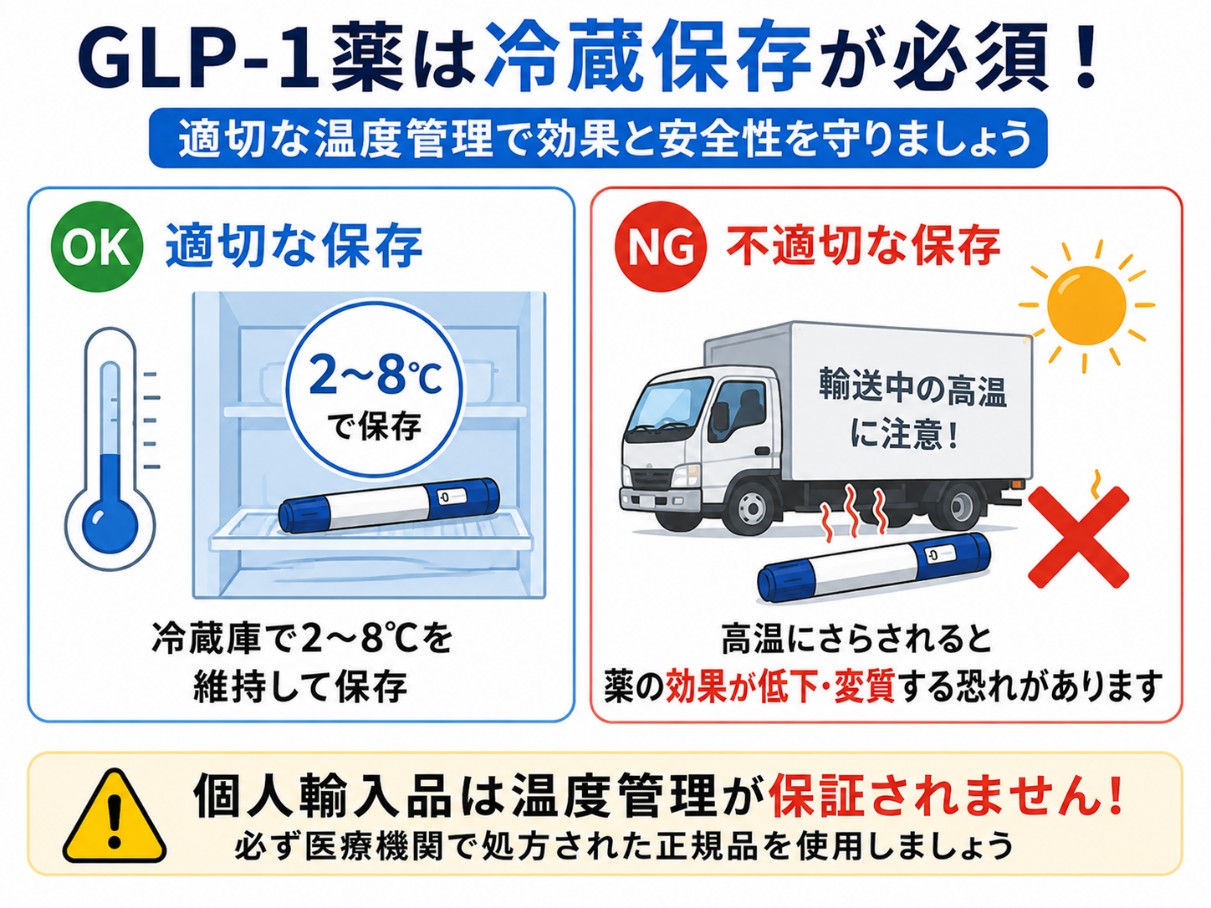 GLP-1受容体作動薬の保存方法