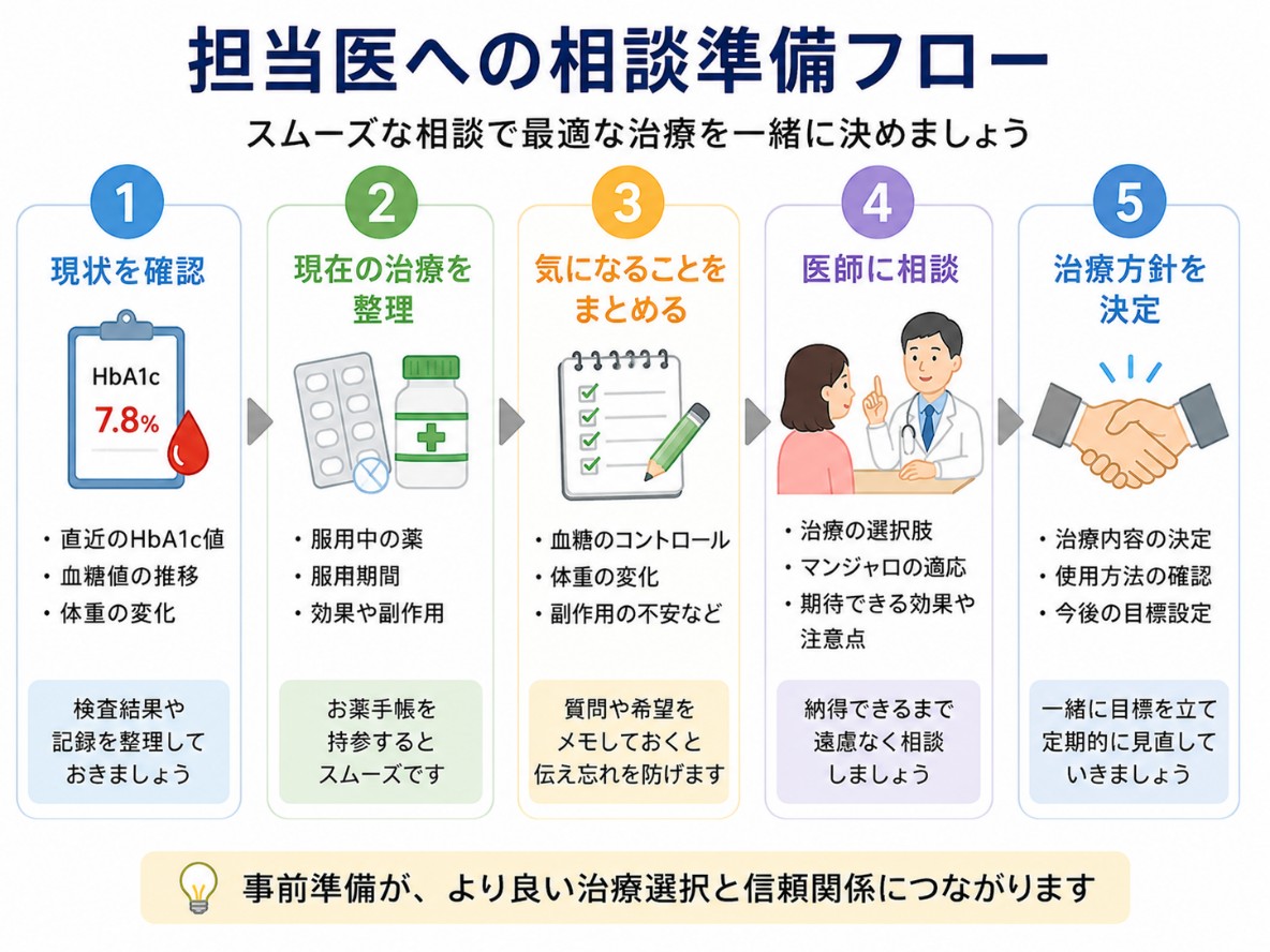 担当医への相談準備の流れ・方法