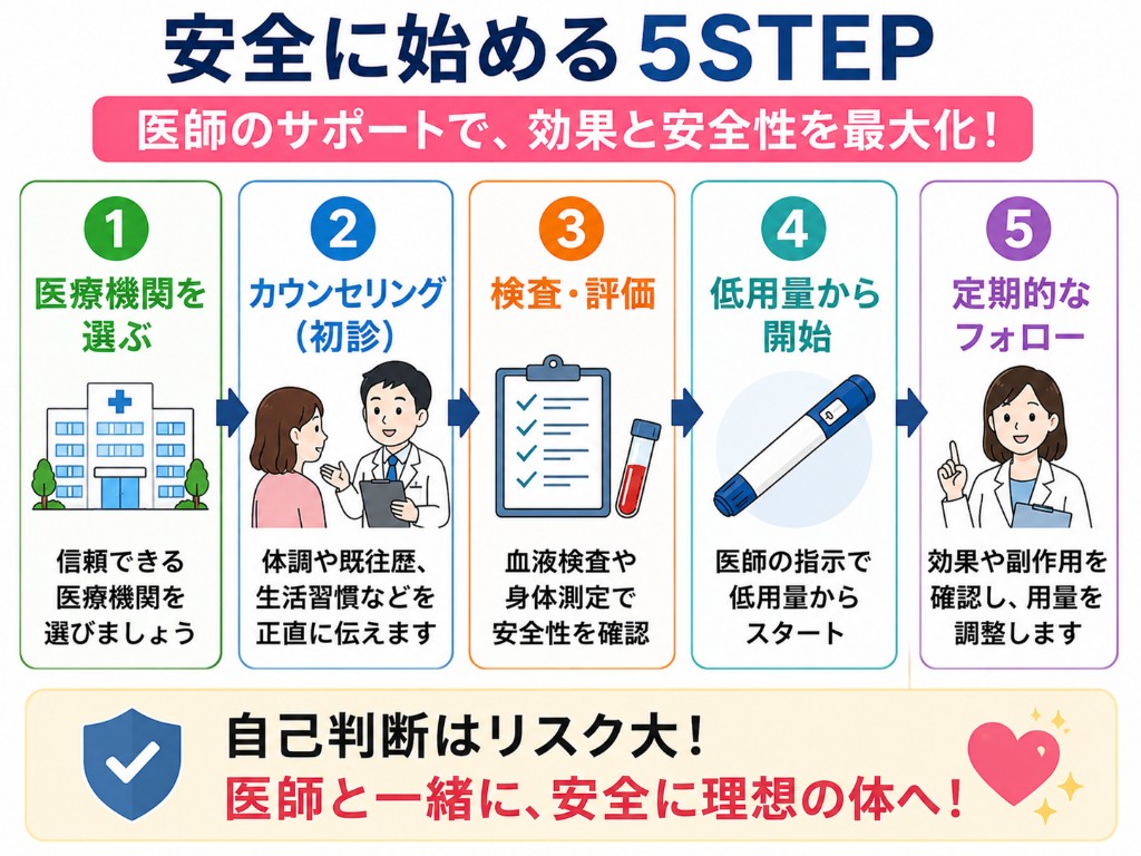 GLP-1受容体作動薬を安全に始める5ステップ