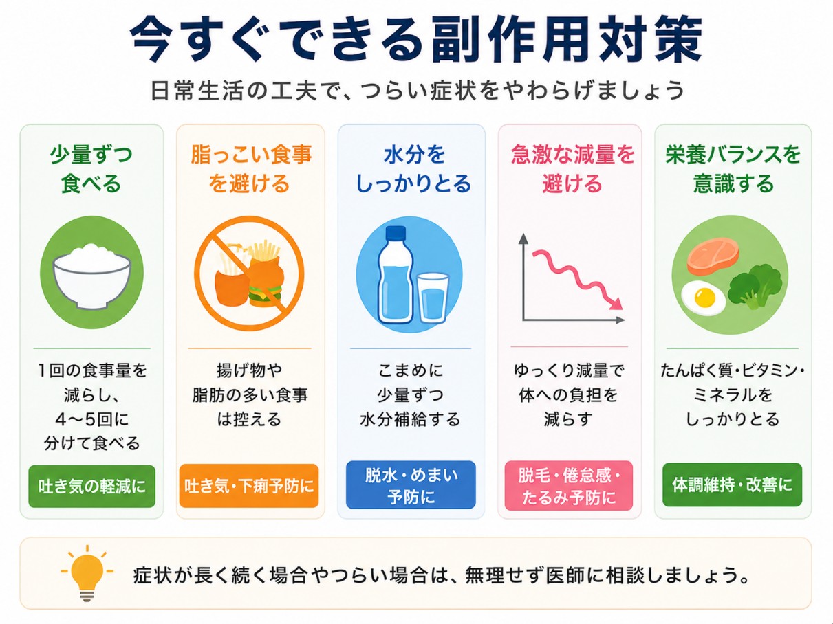 自分でできる副作用対策