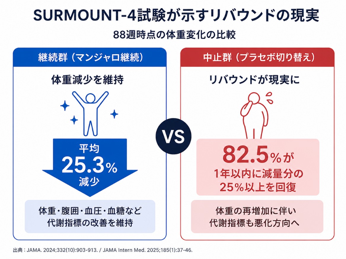 SURMOUNT-4試験のリバウンドデータ