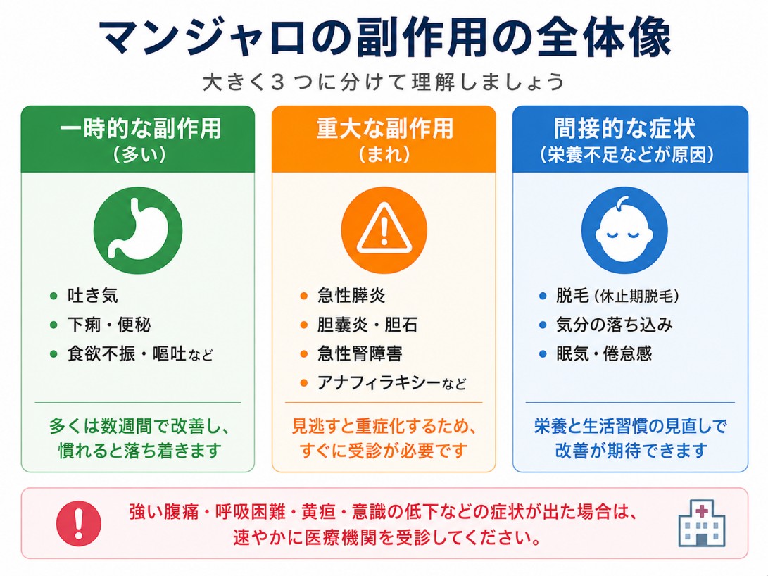 マンジャロの副作用の全体像