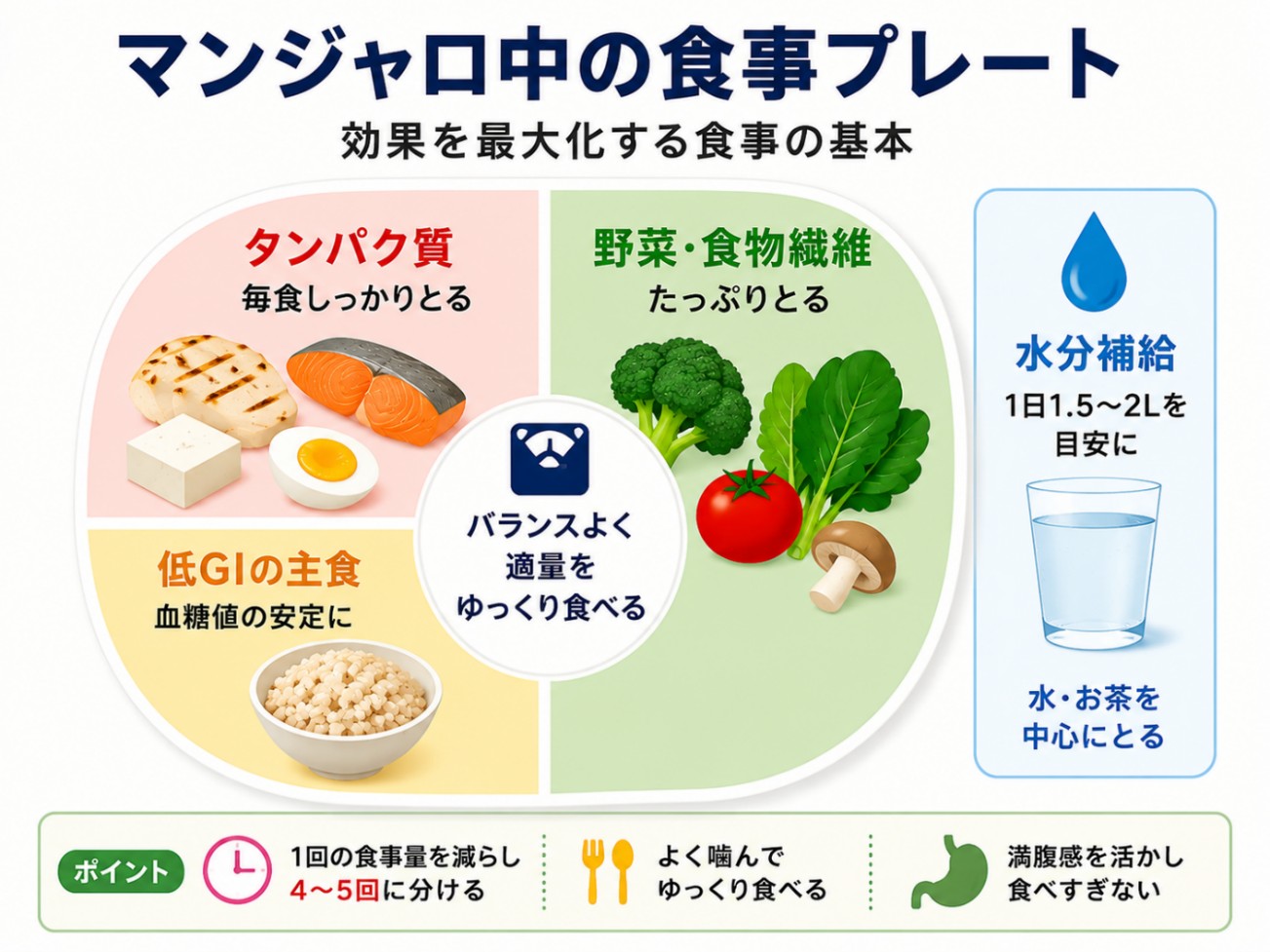 マンジャロ服薬中の食の基本