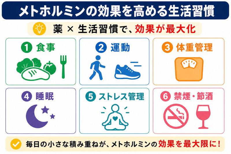 メトホルミンの効果を高める生活習慣