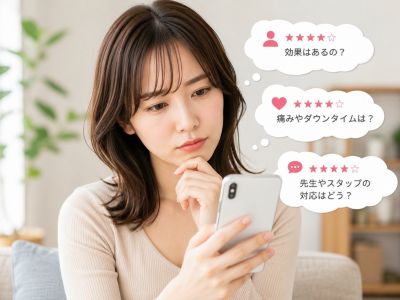ミサクリニック六本木本院のアッティバの口コミを気にする女性