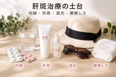 肝斑治療の基本（内服・外用・紫外線対策）