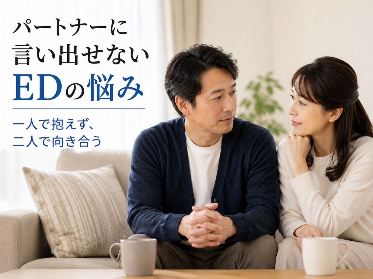 EDの悩みについて語り合う夫婦の写真