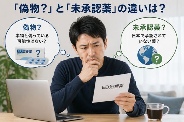 ギガクリニックの怪しさを検証する男性