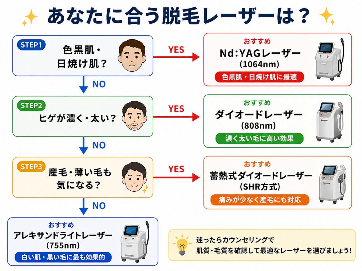 医療脱毛レーザーの選び方