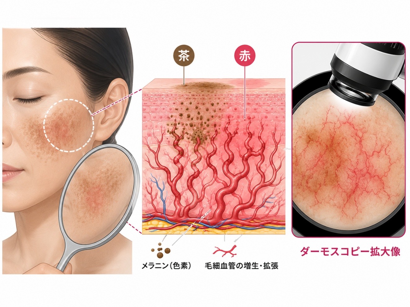 血管性肝斑のイメージ