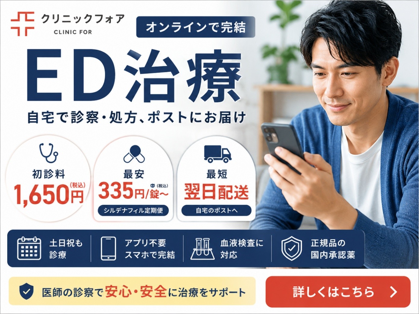 クリニックフォアの特徴を示す図