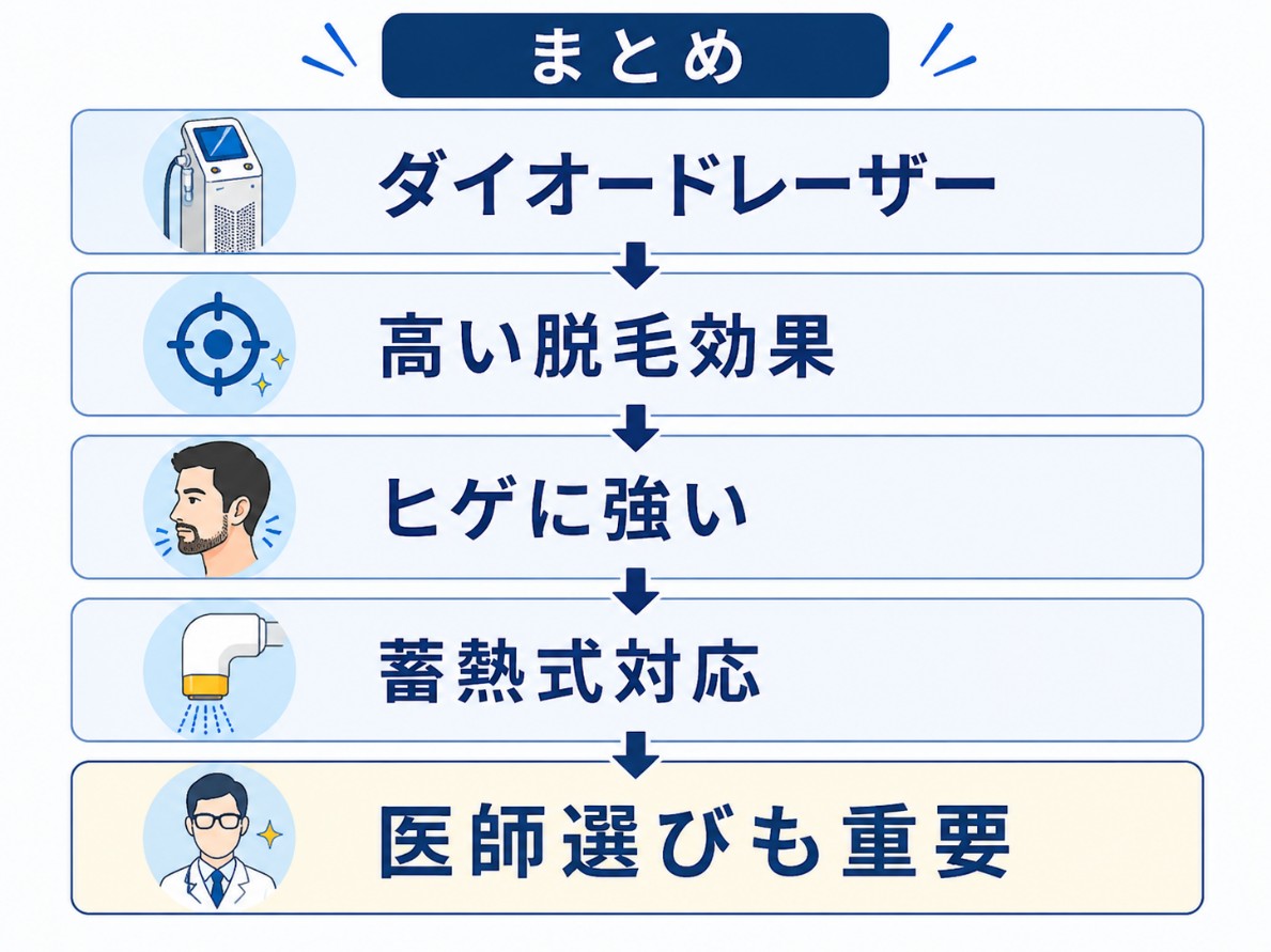 ダイオードレーザー脱毛のまとめ