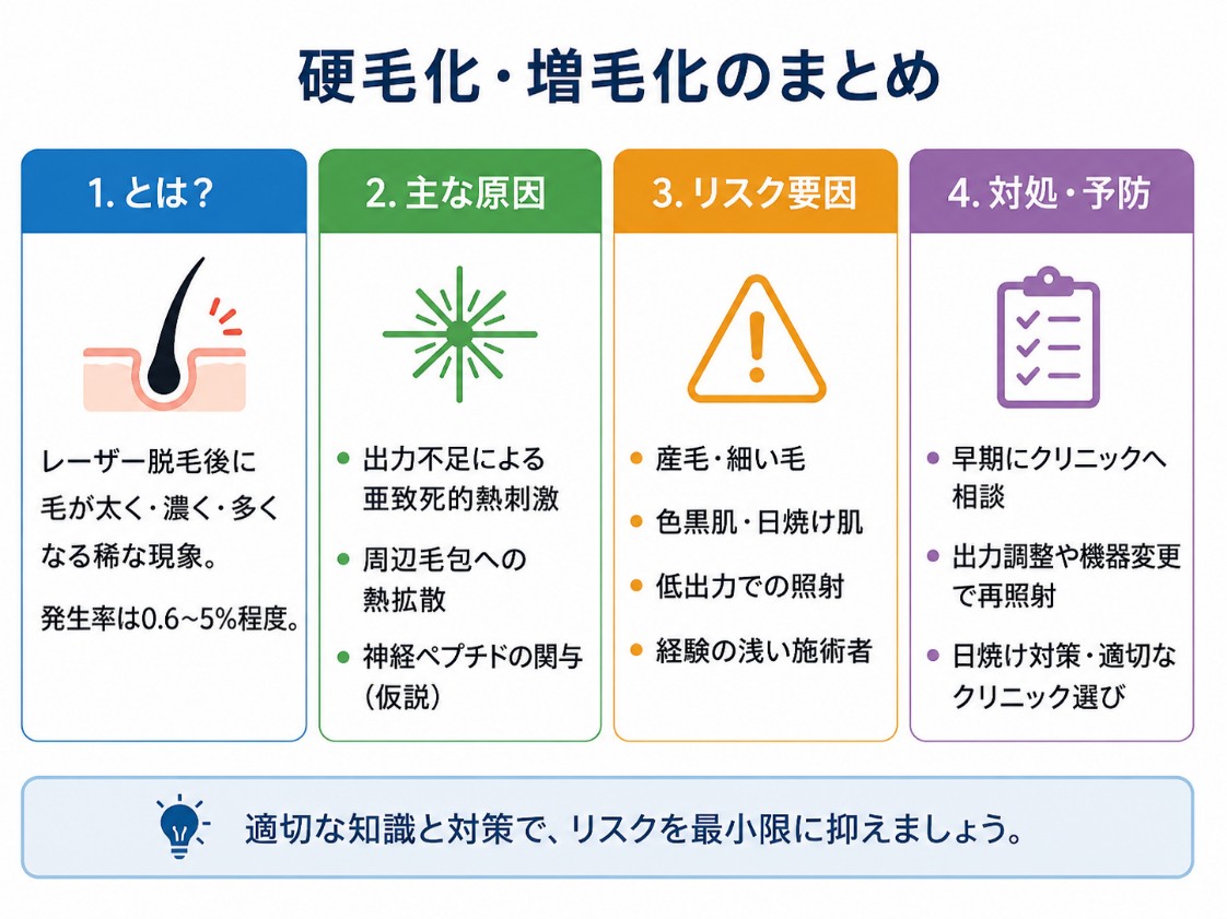 医療脱毛による硬毛化・増毛化まとめ