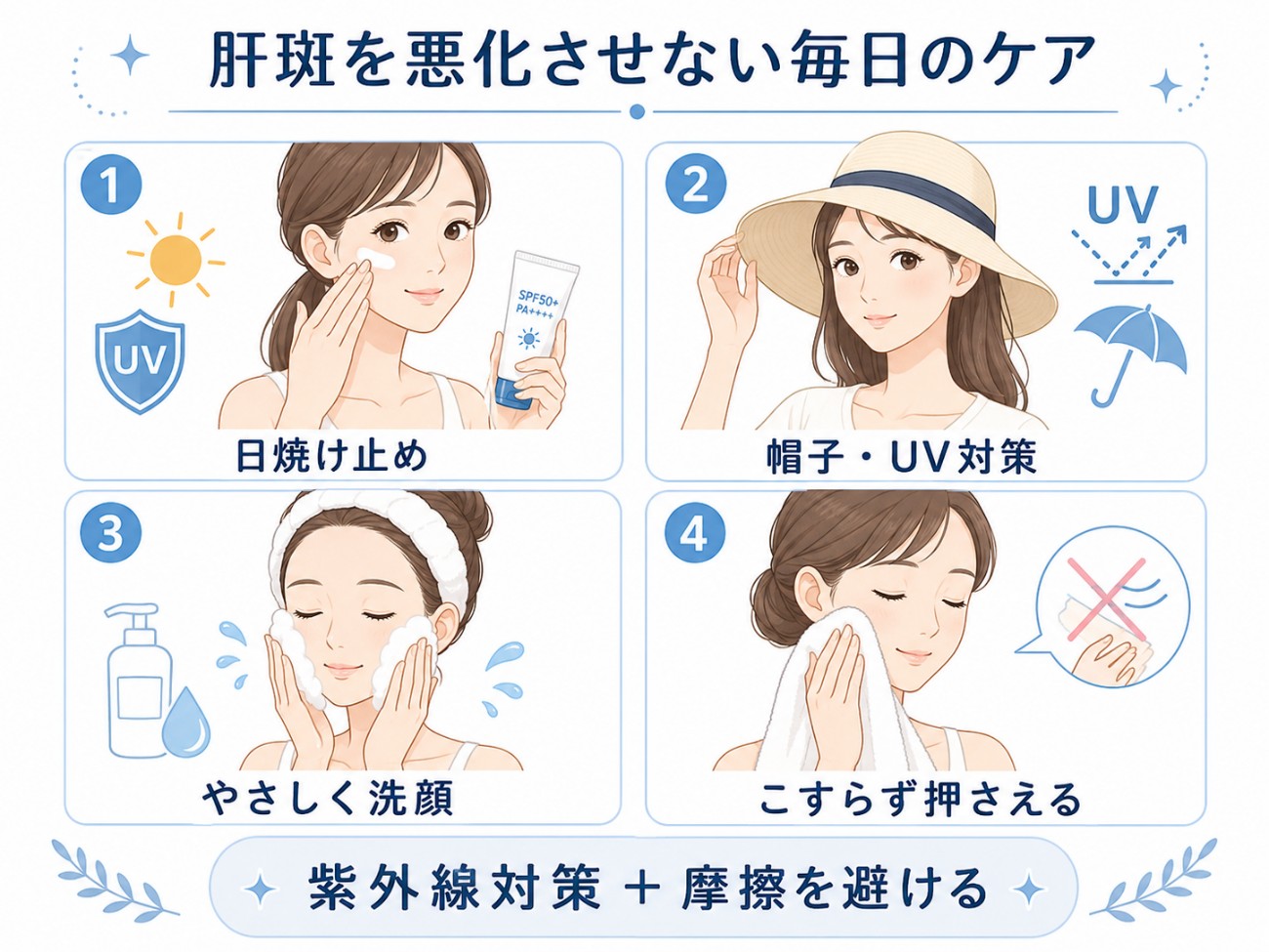 肝斑のセルフケアのコツ