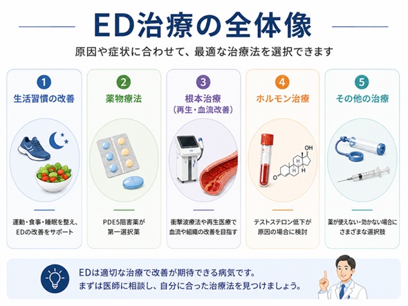 ED治療の全体像を示す図