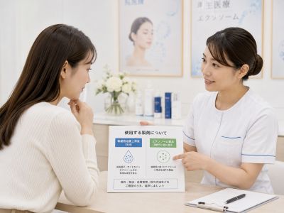 幹細胞培養上清液に関するカウンセリングの様子