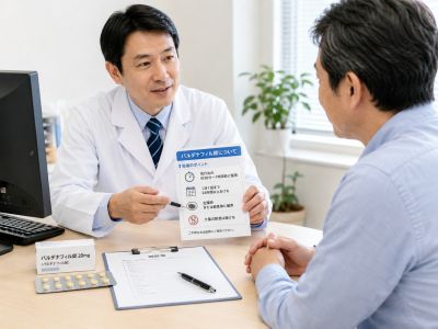 レビトラの処方前の説明のイメージ写真