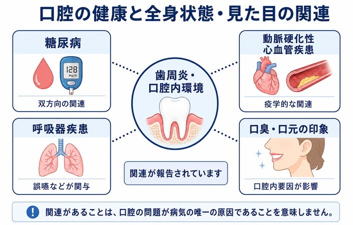 口腔の健康と全身状態・見た目の関連