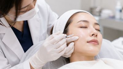 医師による肌育注射の施術イメージ