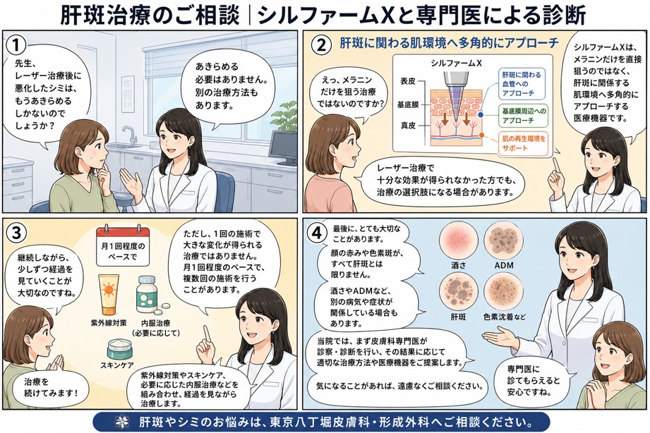 シルファームXの肝斑治療の漫画