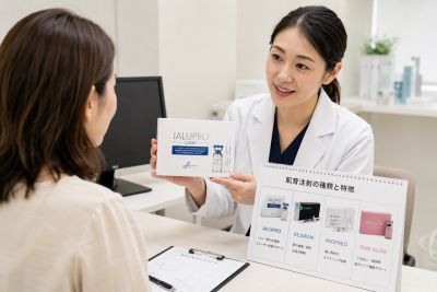 未承認の肌育注射について医師に確認する患者
