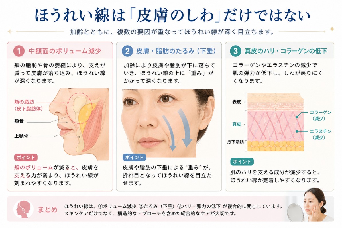 ほうれい線が深くなる3つの原因