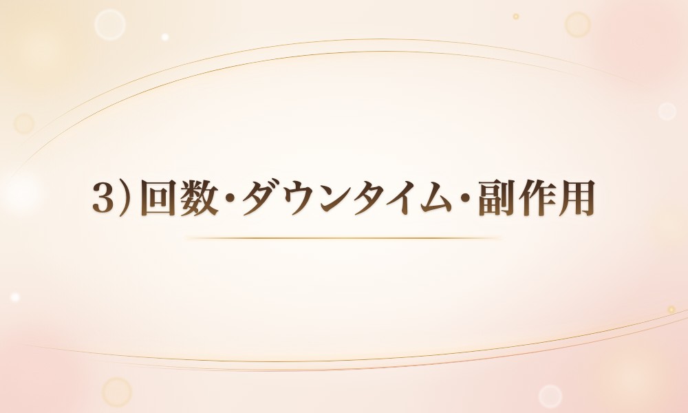 ルメッカのダウンタイムと副作用